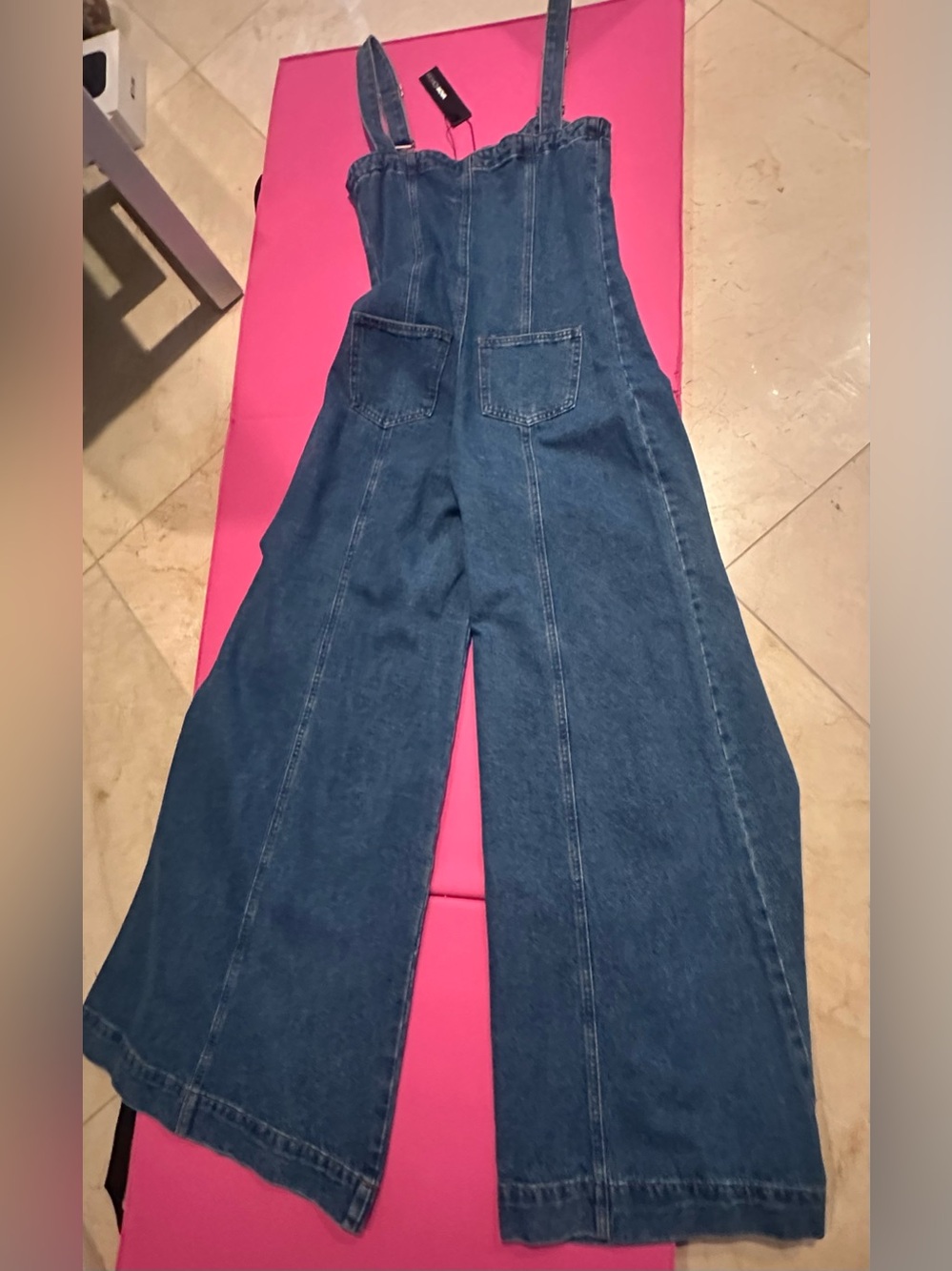 “A Twist of Fate” denim jumpsuit med wash small fashionova